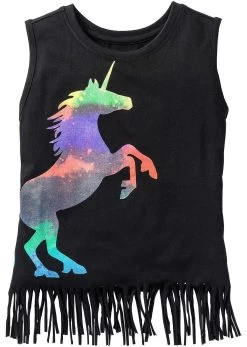 Top Fille à Franges En Coton