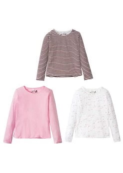 Lot De 3 T-shirts Manches Longues Fille -Bpc Bonprix Collection 17112538 XxraOfnX