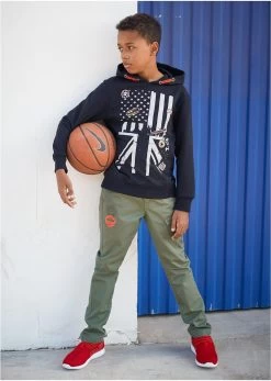 Sweat-shirt Garçon à Capuche Avec écussons -Bpc Bonprix Collection 17308432 Qr5neo8u