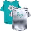 Lot De 2 T-shirts Fille Avec épaules Découpées 1 Lot De 2 T-shirts Fille Avec épaules Découpées -Bpc Bonprix Collection 18116525 butJuLkX