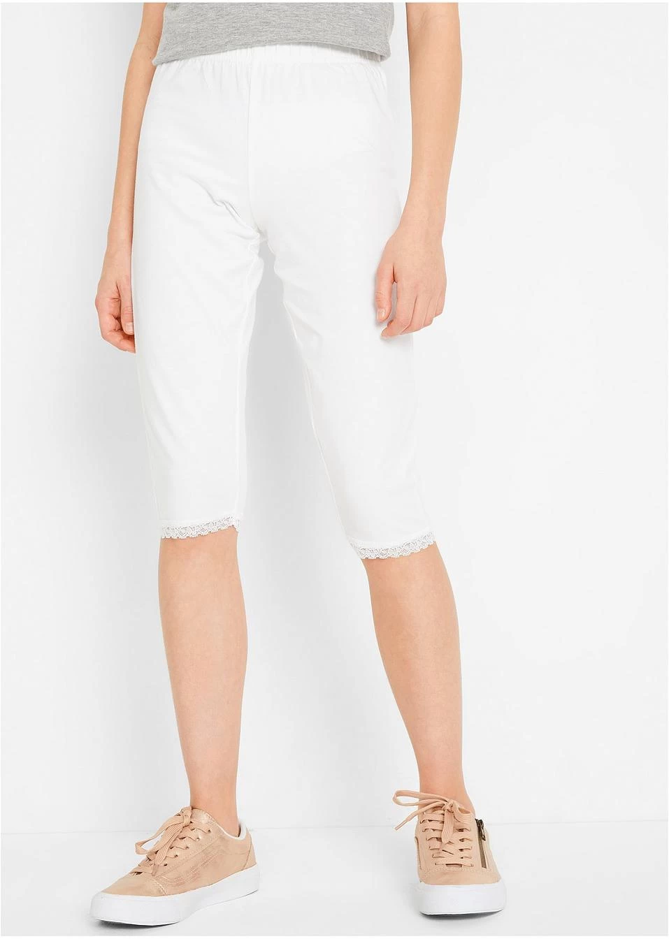 Lot De 2 Leggings Corsaire Fille Avec Dentelle à La Base 4 Lot De 2 Leggings Corsaire Fille Avec Dentelle à La Base – Image 2