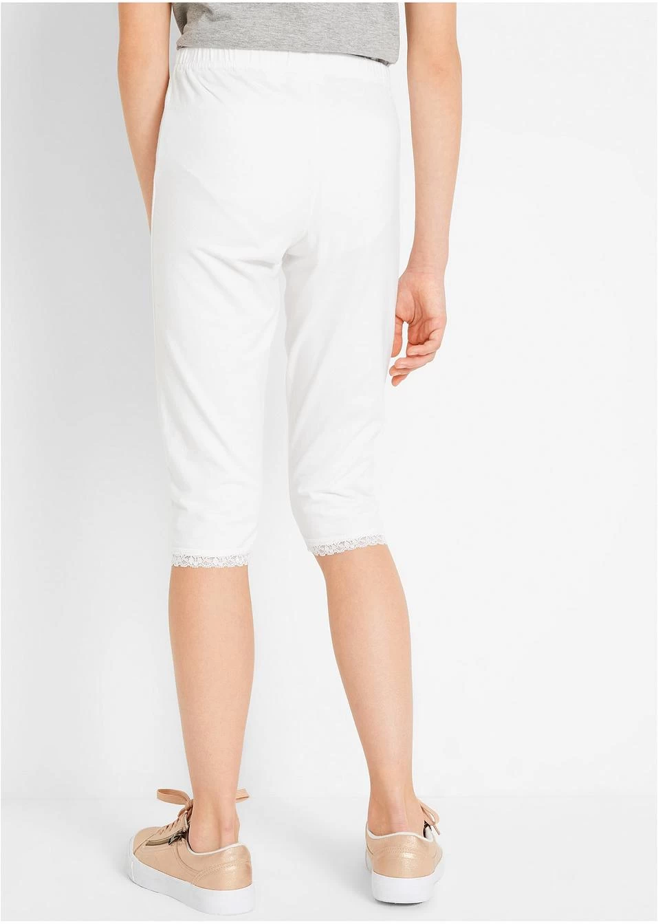 Lot De 2 Leggings Corsaire Fille Avec Dentelle à La Base 5 Lot De 2 Leggings Corsaire Fille Avec Dentelle à La Base – Image 3