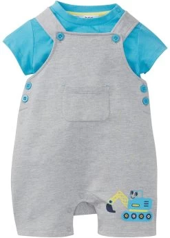 T-shirt Bébé + Salopette Sweat (Ens. 2 Pces.) Coton
