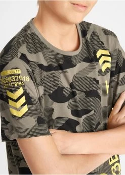 T-shirt Garçon à Imprimé Camouflage En Coton -Bpc Bonprix Collection 20005796 lB5PuEhc