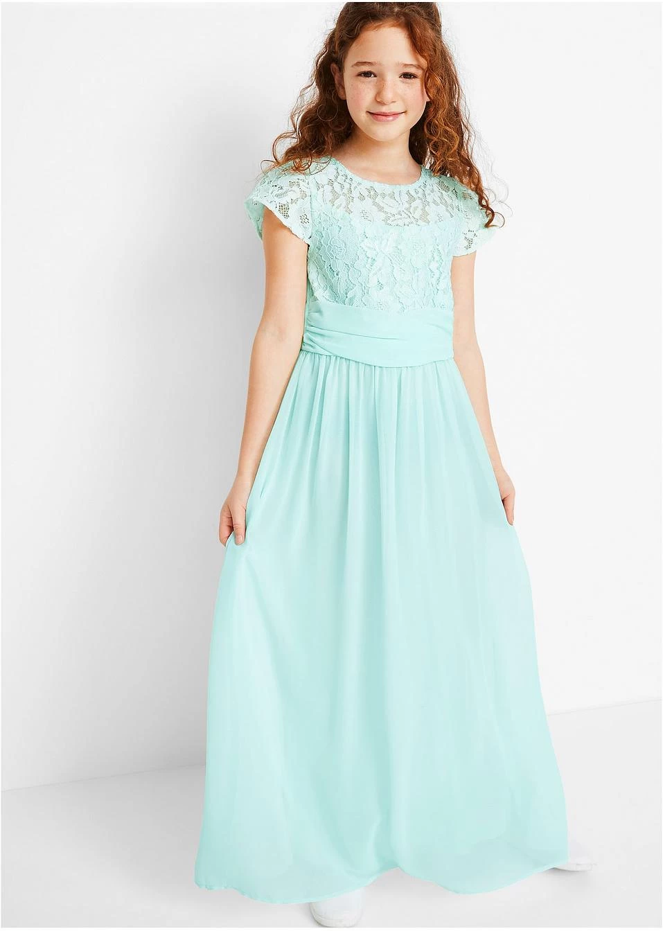 Robe De Fête Fille à Dentelle 4 Robe De Fête Fille à Dentelle – Image 2