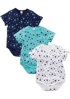 Lot De 3 Bodies Bébé Manches Courtes En Coton