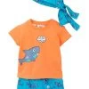 T-shirt, Bermuda, Bandana Pour Bébé (Ens. 3 Pces.) Coton