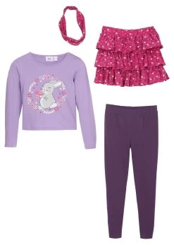 T-shirt, Jupe, Legging, Bandeau De Cheveux (Ens. 4 Pces.) Fille -Bpc Bonprix Collection 20187668 j7saWLT2