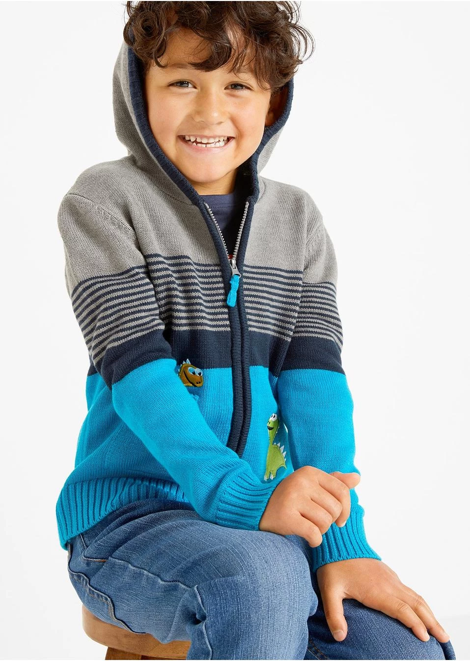 Gilet Garçon En Maille à Capuche 7 Gilet Garçon En Maille à Capuche – Image 5