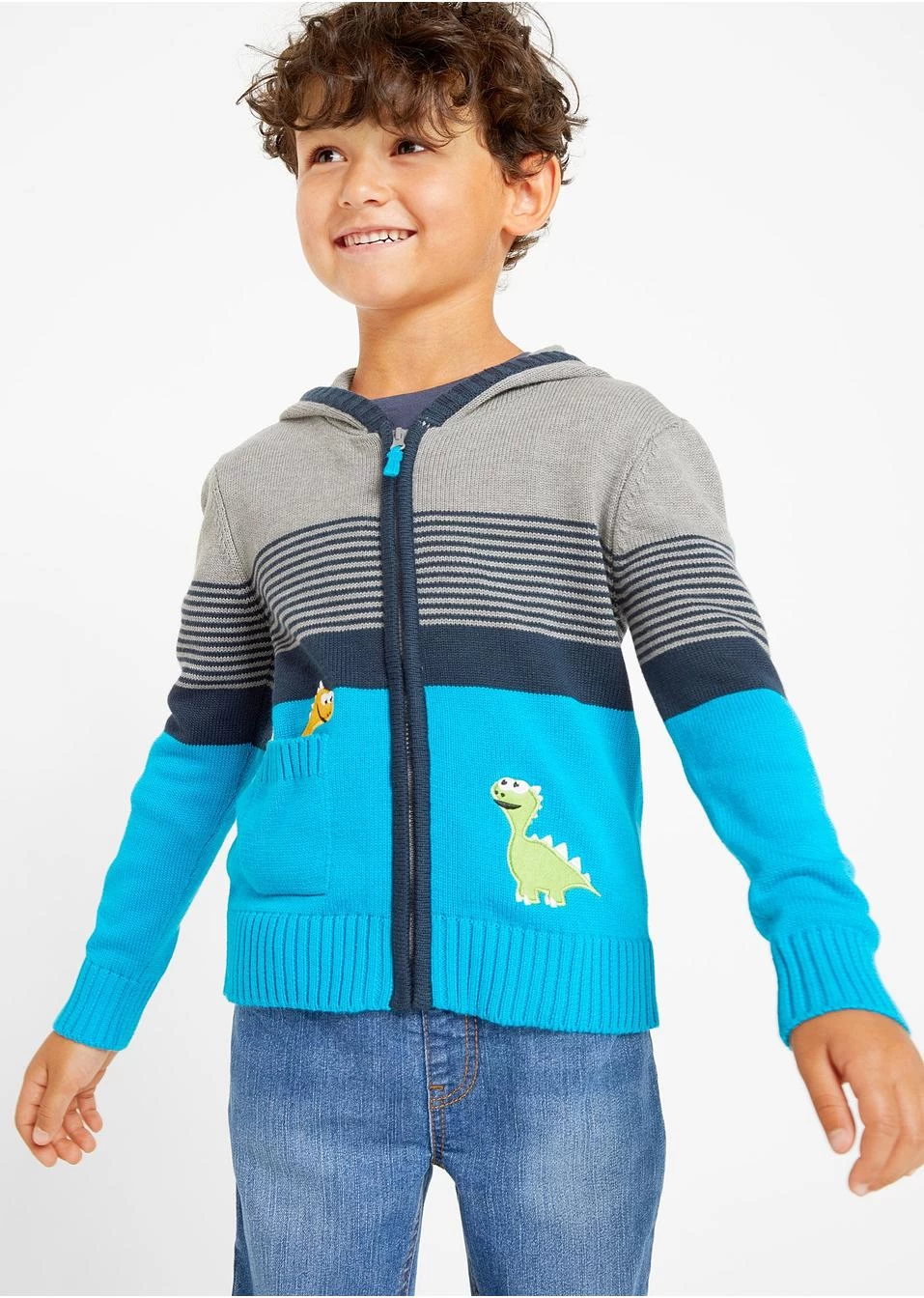 Gilet Garçon En Maille à Capuche 4 Gilet Garçon En Maille à Capuche – Image 2