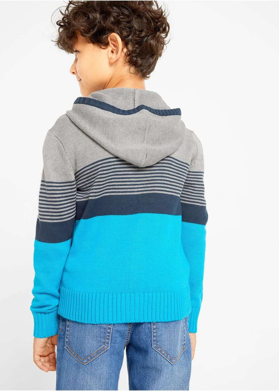 Gilet Garçon En Maille à Capuche 5 Gilet Garçon En Maille à Capuche – Image 3