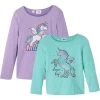 Lot De 2 T-shirts Manches Longues Fille Coton 2 Lot De 2 T-shirts Manches Longues Fille Coton -Bpc Bonprix Collection 20213979 1DE8MgGc
