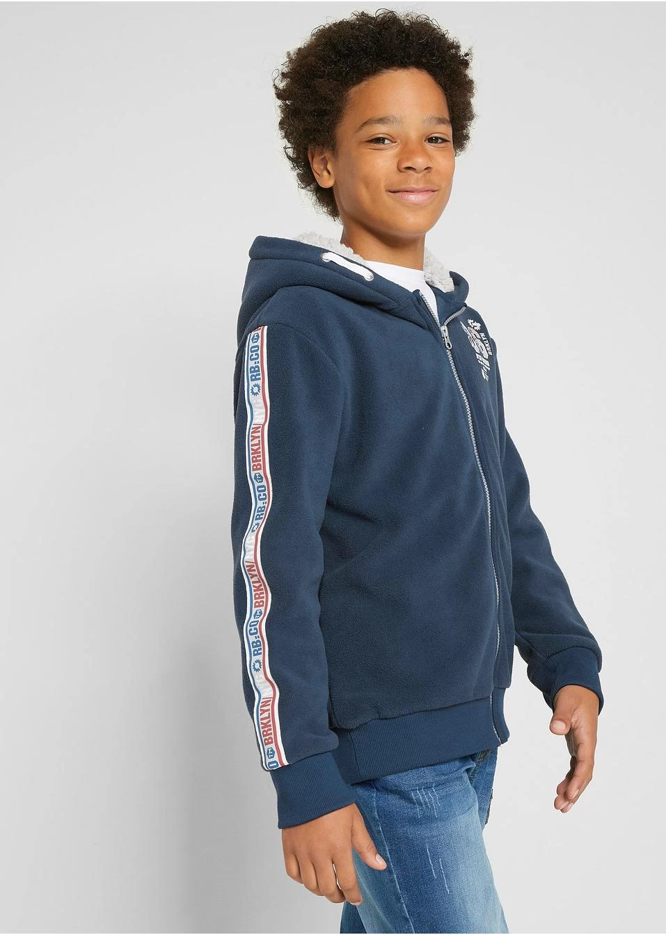 Gilet Sweat Garçon Avec Polaire Peluche 4 Gilet Sweat Garçon Avec Polaire Peluche – Image 2