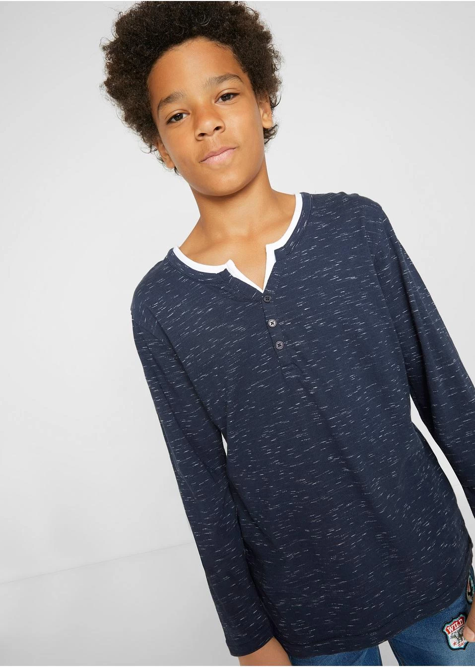 T-shirt Col Henley 4 T-shirt Col Henley – Image 2