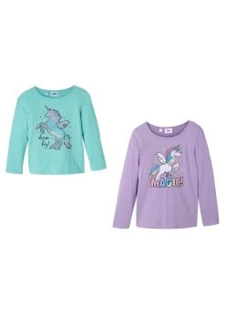 Lot De 2 T-shirts Manches Longues Fille Coton -Bpc Bonprix Collection 20230051 hqU00wUX