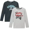 Lot De 2 T-shirts Manches Longues Garçon Avec Coton