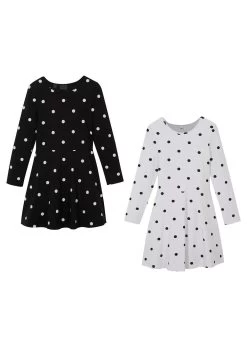 Lot De 2 Robes T-shirt Fille Avec Coton -Bpc Bonprix Collection 20285552 tfnruf4f