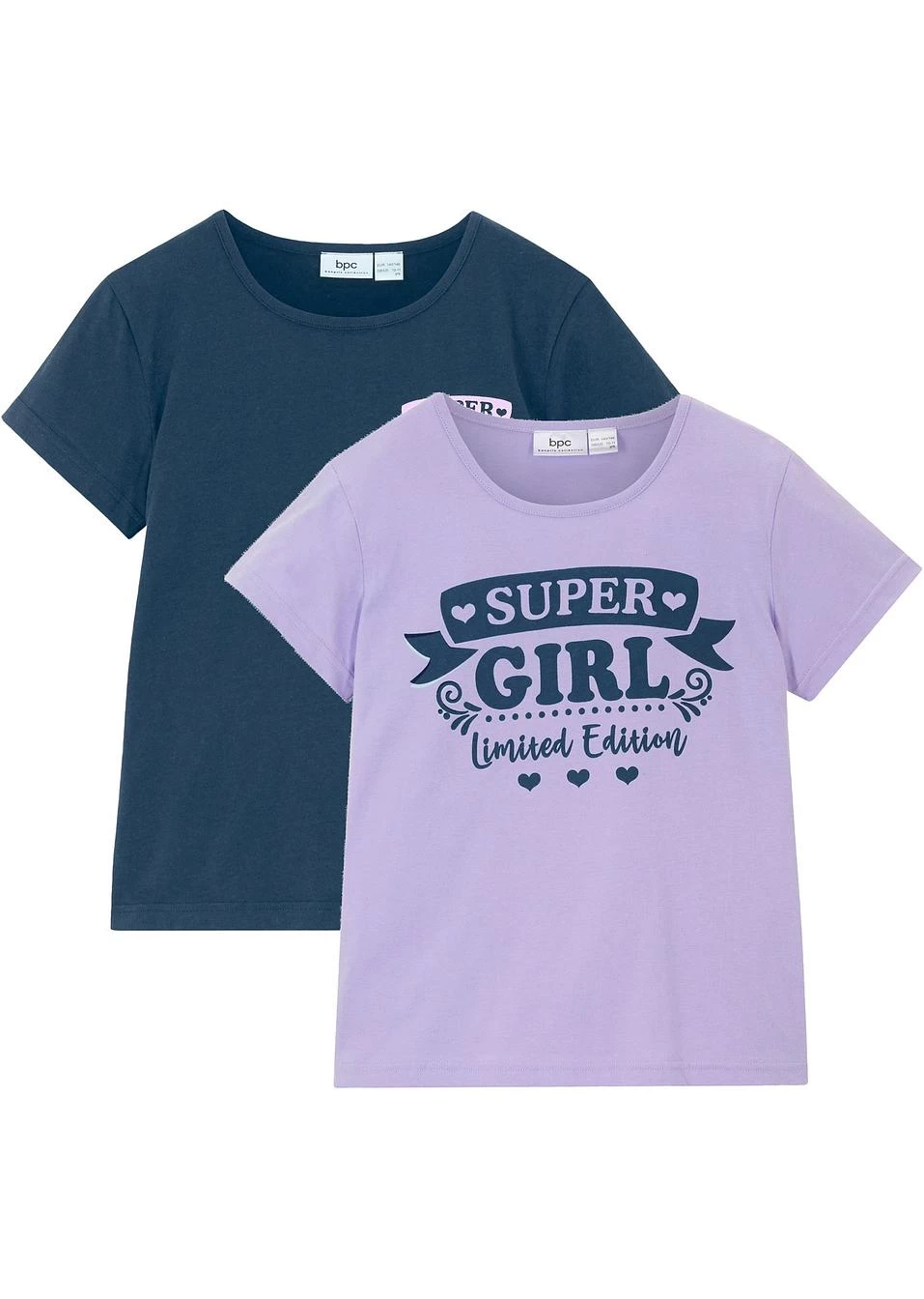 Lot De 2 T-shirts Fille En Coton 3 Lot De 2 T-shirts Fille En Coton