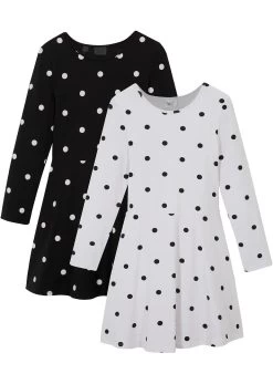 Lot De 2 Robes T-shirt Fille Avec Coton