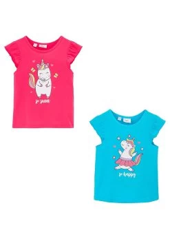 Lot De 2 T-shirts Fille En Coton -Bpc Bonprix Collection 21060128 U0om9Ql2