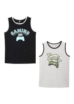 Lot De 2 Débardeurs Garçon En Coton -Bpc Bonprix Collection 21061619 aK1mTnQE