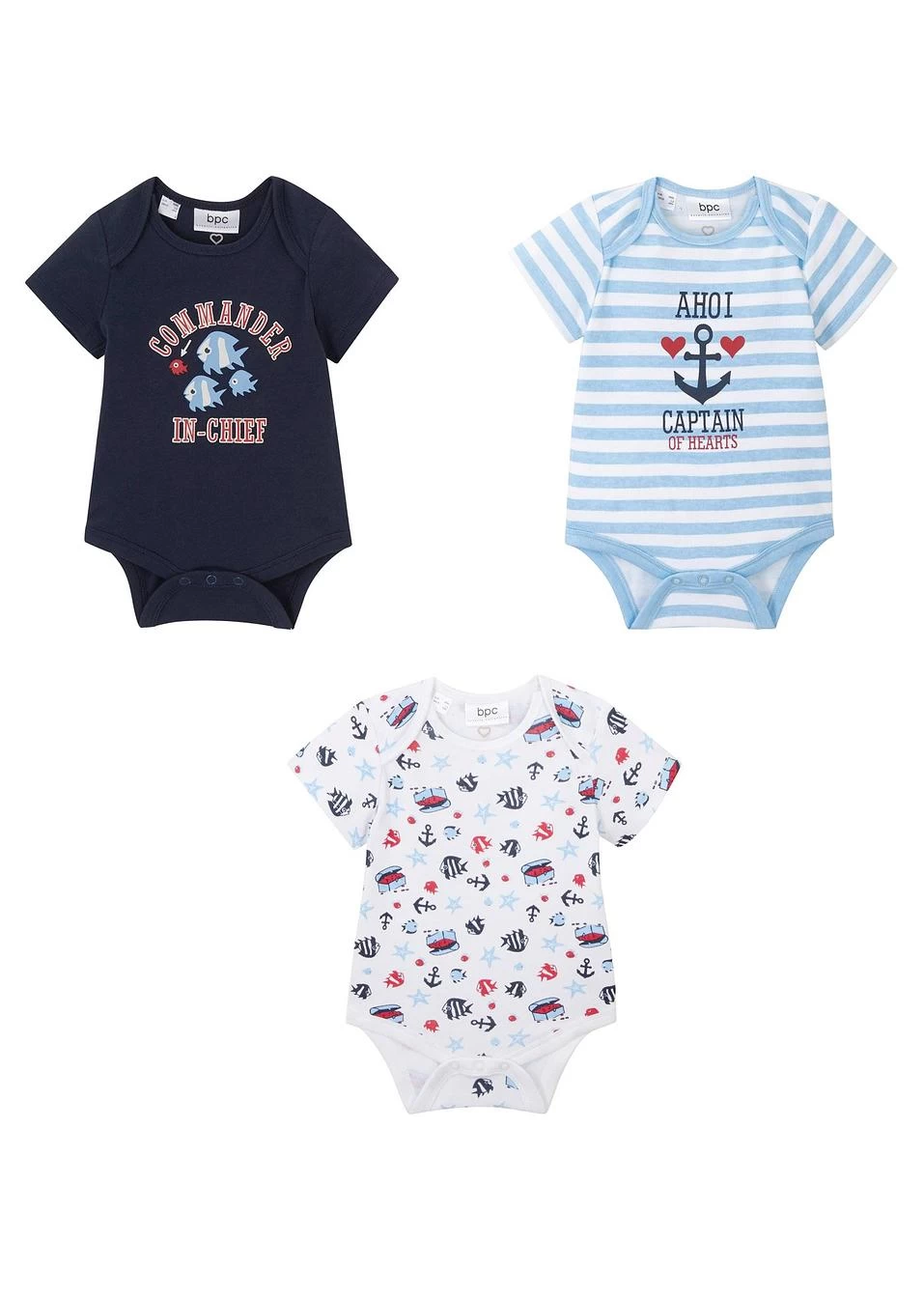 Lot De 3 Bodies Bébé Manches Courtes Coton 5 Lot De 3 Bodies Bébé Manches Courtes Coton – Image 3