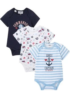 Lot De 3 Bodies Bébé Manches Courtes Coton