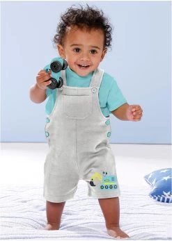 T-shirt Bébé + Salopette Sweat (Ens. 2 Pces.) Coton -Bpc Bonprix Collection 21124276 VHX4d4AU