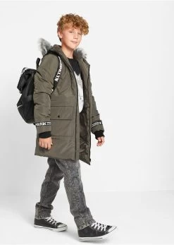 Parka Hiver Garçon Avec Col En Synthétique Imitation Fourrure Amovible -Bpc Bonprix Collection 21235446 AUJ9JV3u