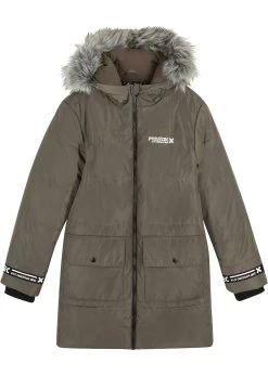 Parka Hiver Garçon Avec Col En Synthétique Imitation Fourrure Amovible