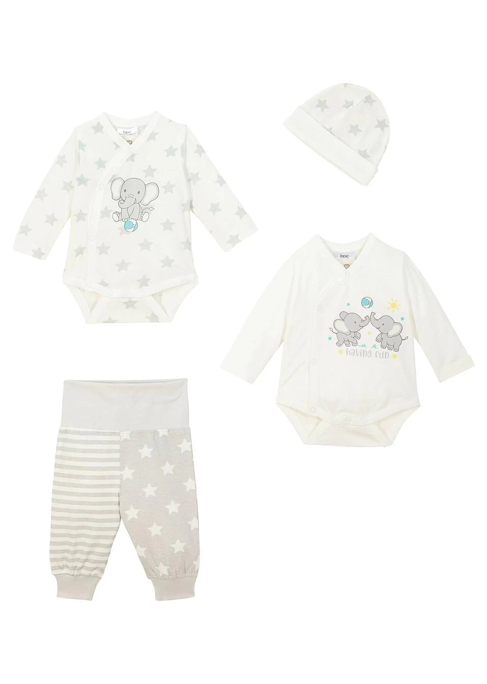 Trousseau De Naissance Bébé (Ens. 4 Pces.) Coton 5 Trousseau De Naissance Bébé (Ens. 4 Pces.) Coton – Image 3