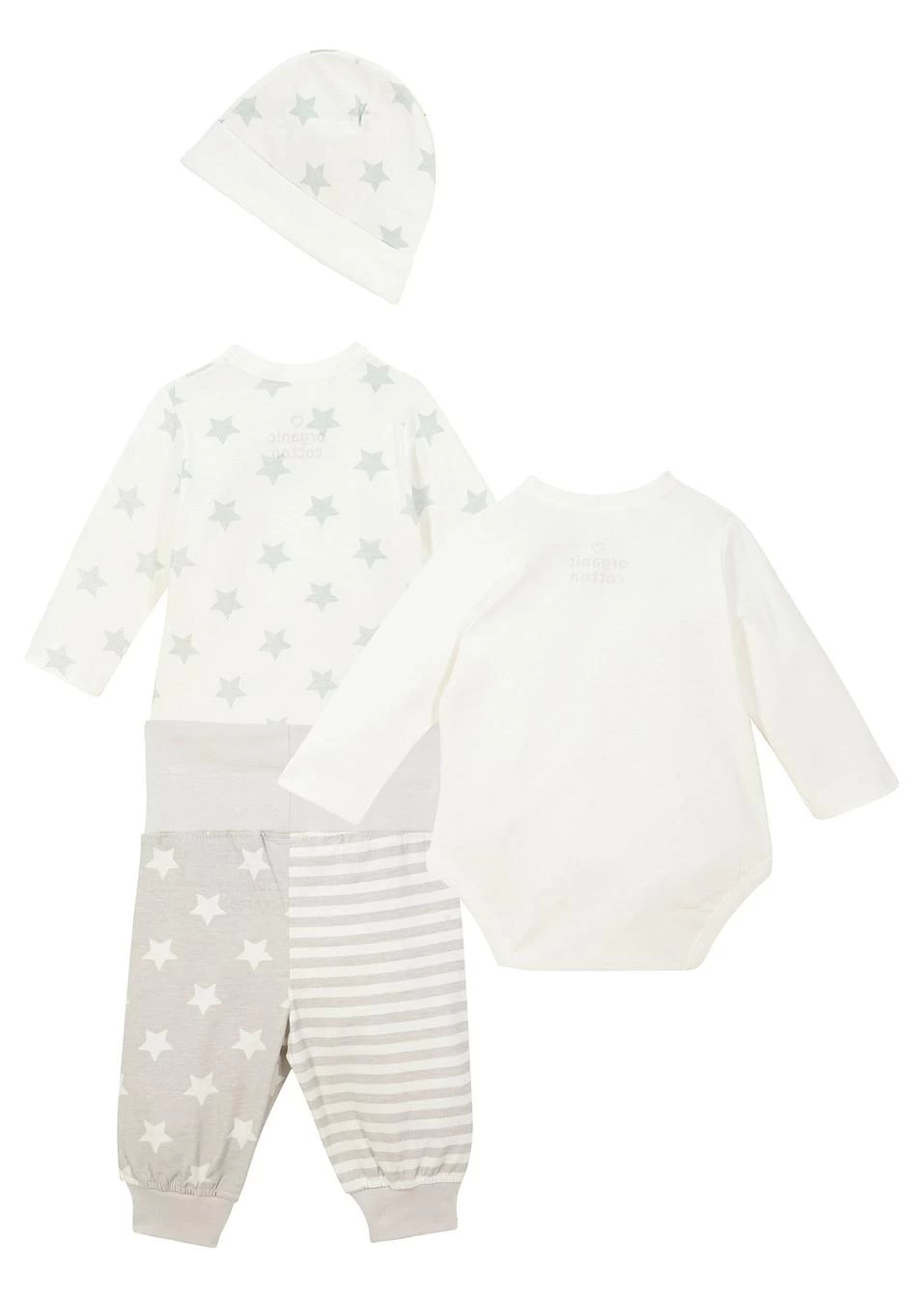 Trousseau De Naissance Bébé (Ens. 4 Pces.) Coton 4 Trousseau De Naissance Bébé (Ens. 4 Pces.) Coton – Image 2