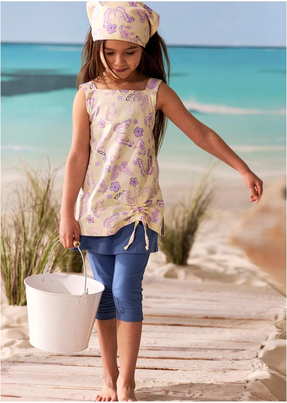 Robe En Jersey + Legging Corsaire + Foulard Fille (Ens. 3 Pces.) 8 Robe En Jersey + Legging Corsaire + Foulard Fille (Ens. 3 Pces.) â Image 6