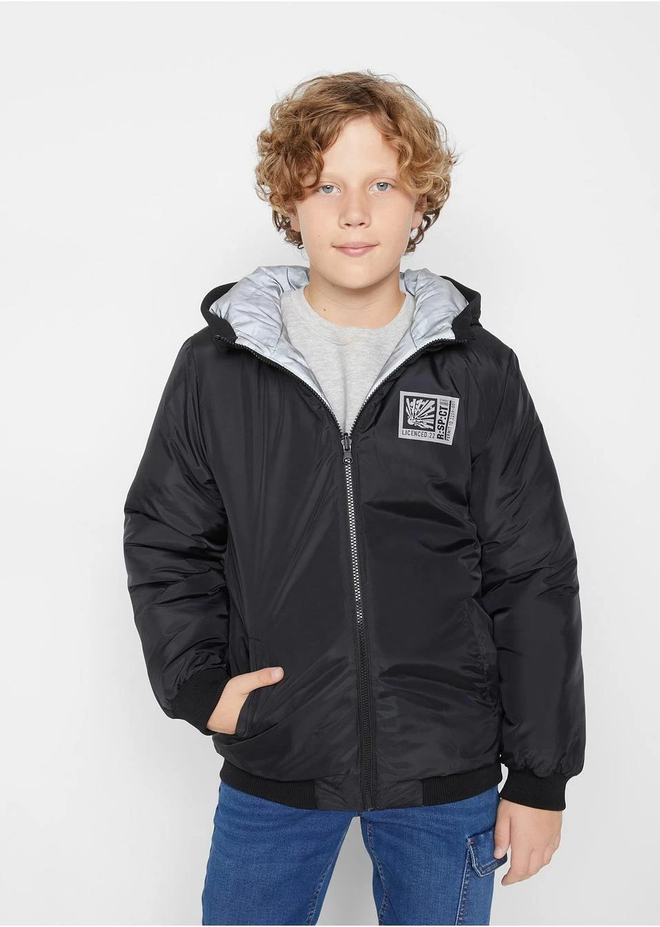 Veste Réversible Garçon Réfléchissante, Motif Camouflage 4 Veste Réversible Garçon Réfléchissante, Motif Camouflage – Image 2