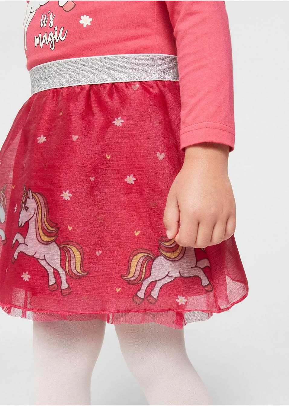 Robe Fille En Jersey Avec Organza 6 Robe Fille En Jersey Avec Organza – Image 4