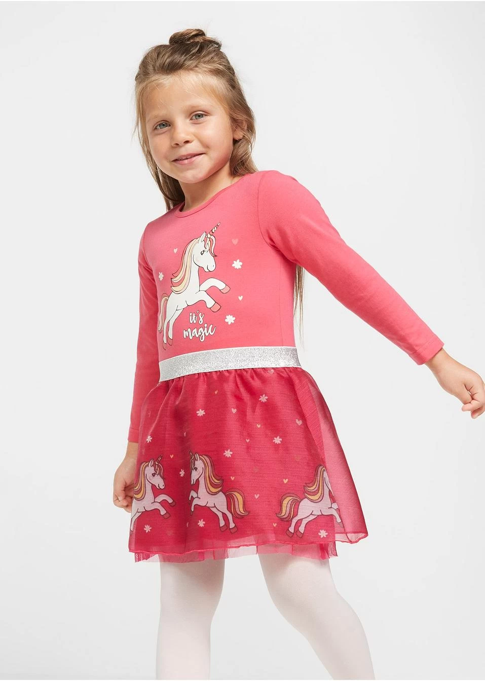 Robe Fille En Jersey Avec Organza 4 Robe Fille En Jersey Avec Organza – Image 2
