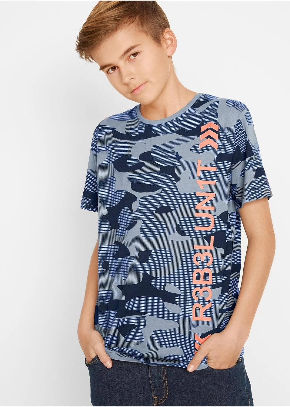 T-shirt Garçon à Imprimé Camouflage En Coton 4 T-shirt Garçon à Imprimé Camouflage En Coton – Image 2