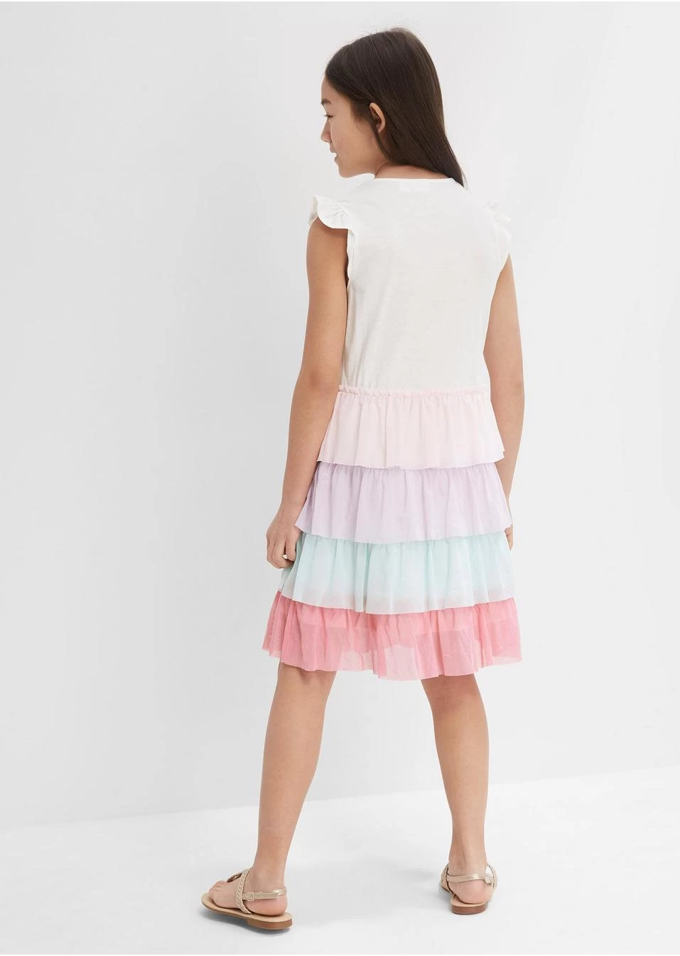 Robe En Jersey Fille Avec Tulle 5 Robe En Jersey Fille Avec Tulle – Image 3