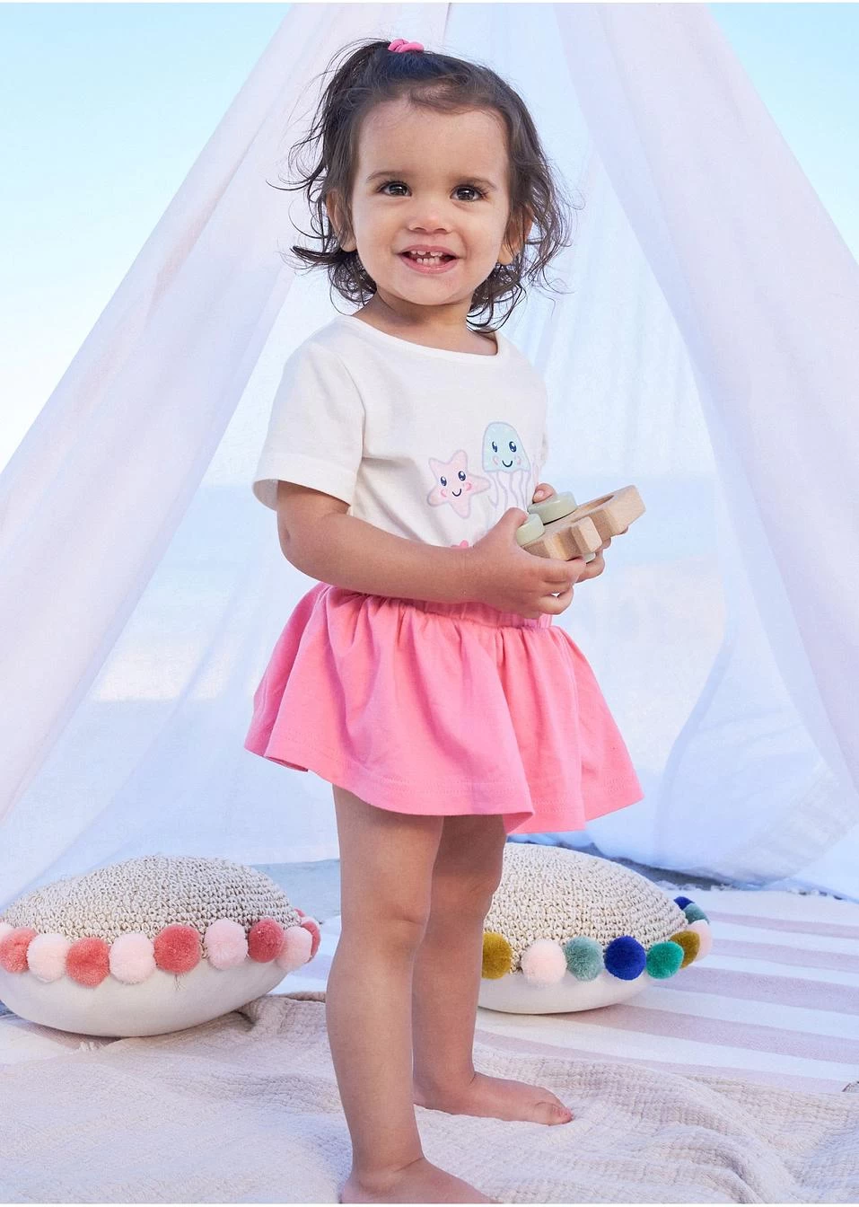 T-shirt Bébé Et Culotte-jupe En Coton (Ens. 2 Pces.) 5 T-shirt Bébé Et Culotte-jupe En Coton (Ens. 2 Pces.) – Image 3