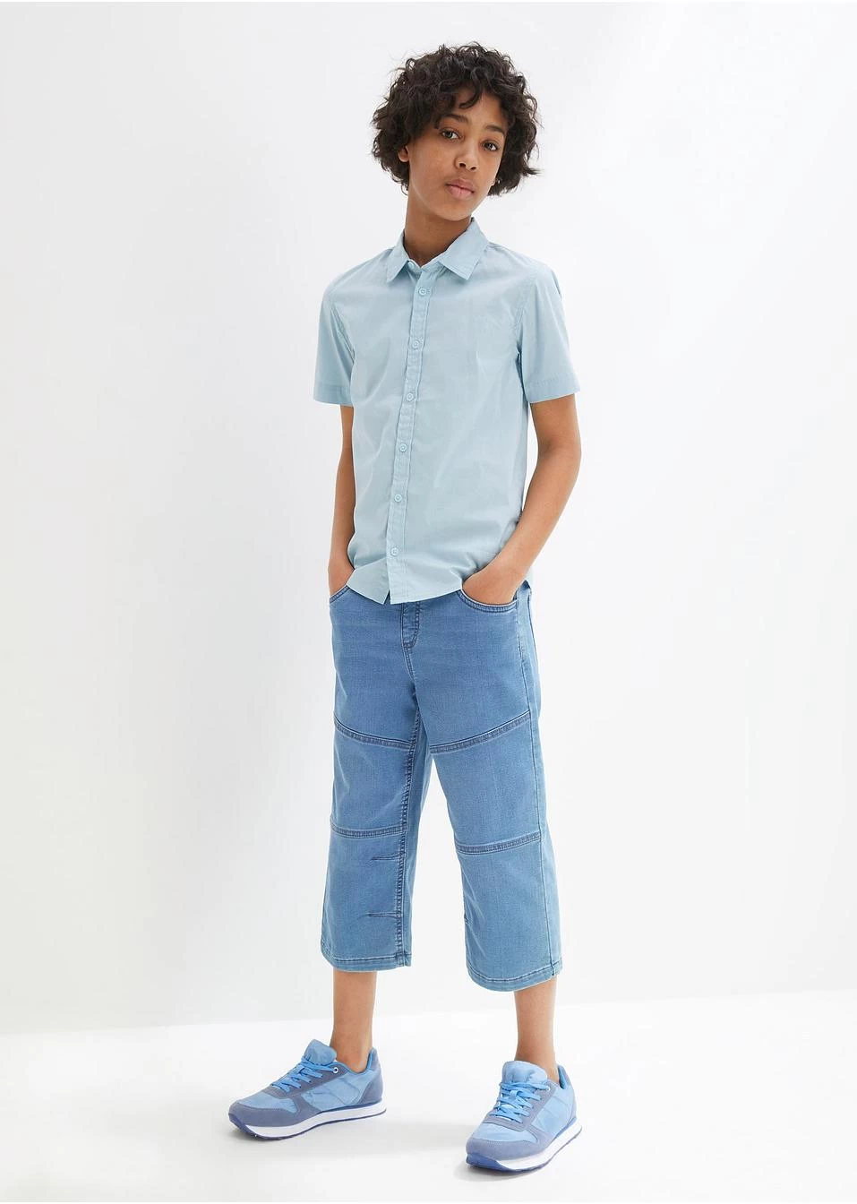 Chemise Manches Courtes Extensible Garçon, Slim Fit 6 Chemise Manches Courtes Extensible Garçon, Slim Fit – Image 4