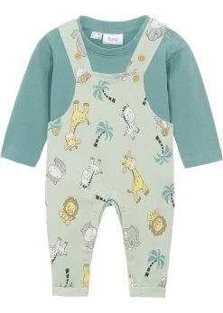 T-shirt Manches Longues Bébé + Salopette Sweat En Coton (Ens. 2 Pces.)