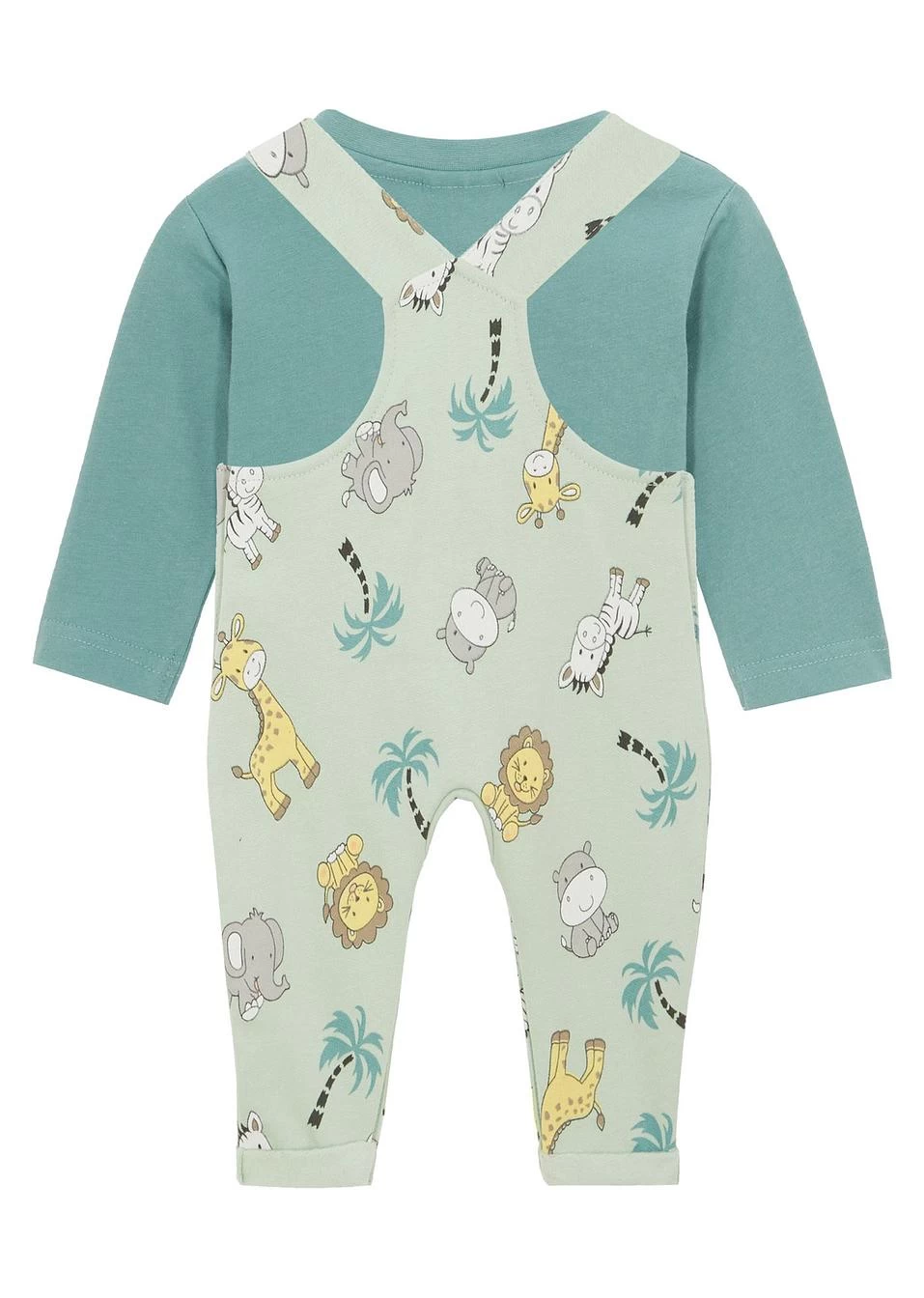 T-shirt Manches Longues Bébé + Salopette Sweat En Coton (Ens. 2 Pces.) 4 T-shirt Manches Longues Bébé + Salopette Sweat En Coton (Ens. 2 Pces.) – Image 2