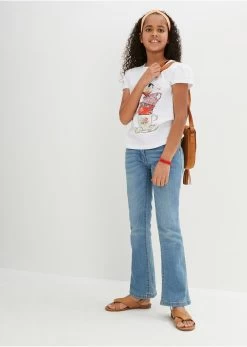 T-shirt Fille Avec Ruchés -Bpc Bonprix Collection 23054274 tQoAEwG0