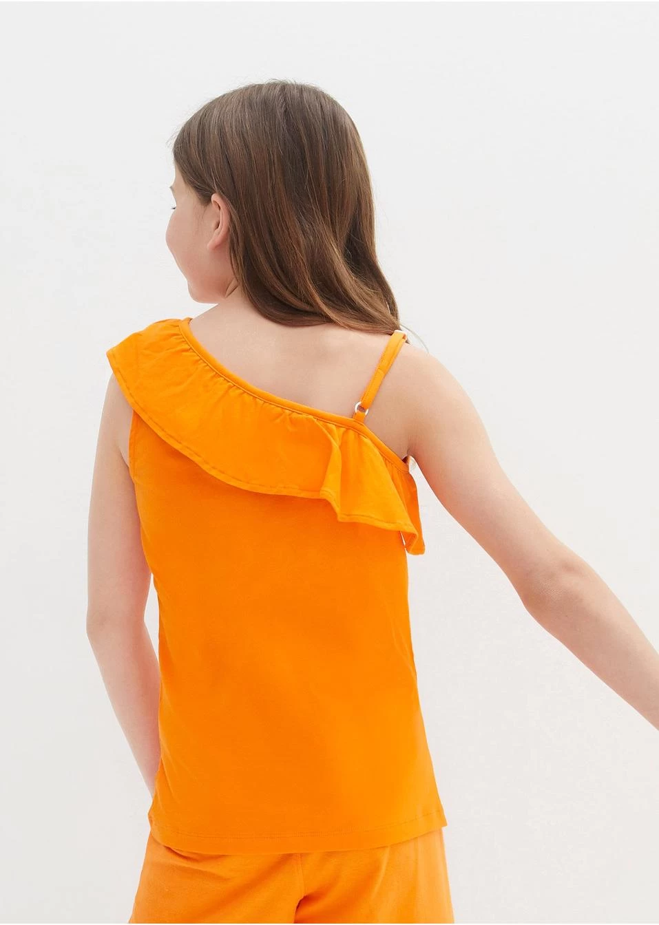 T-shirt Fille à épaules Découvertes Avec Volant 5 T-shirt Fille à épaules Découvertes Avec Volant – Image 3