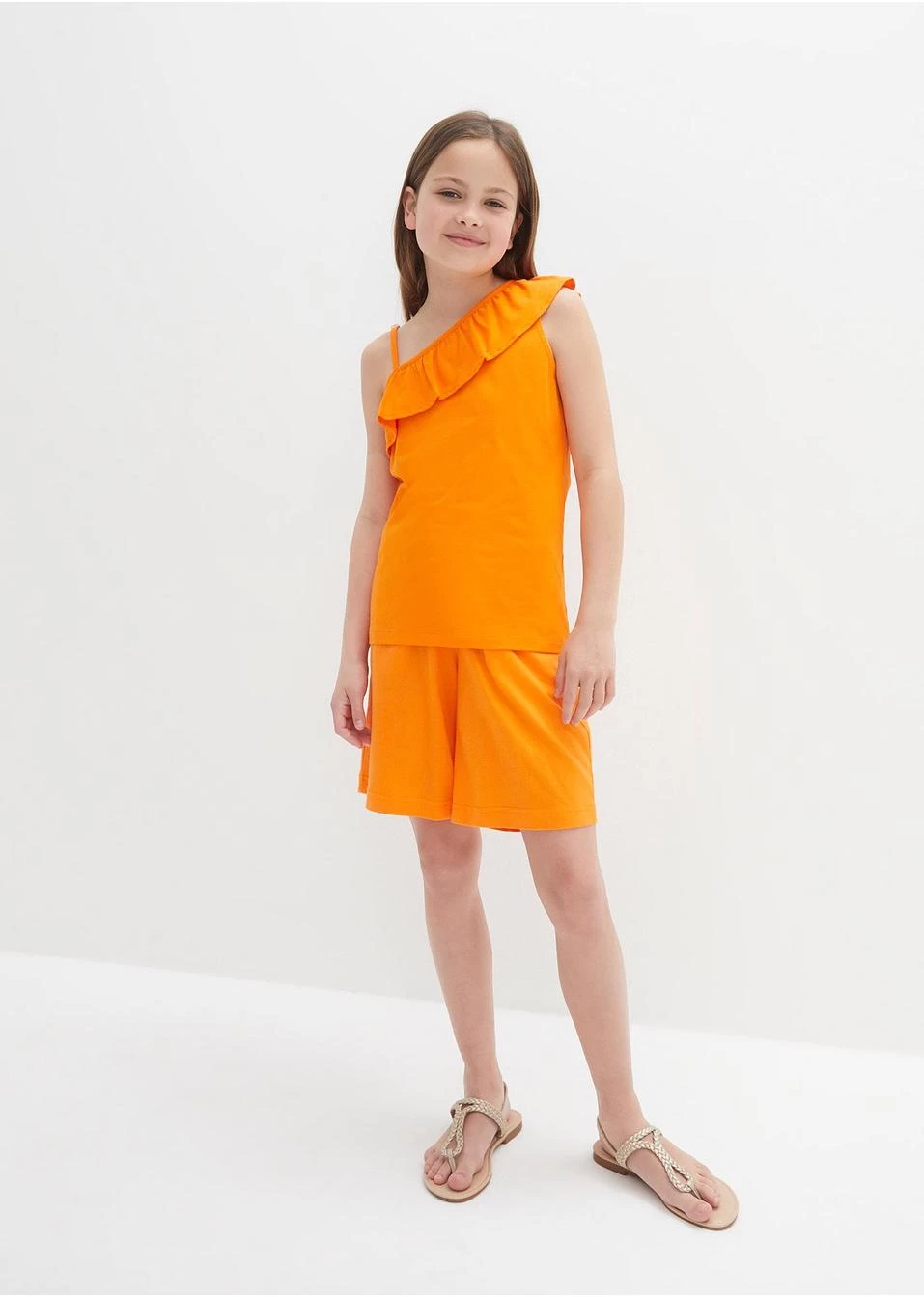 T-shirt Fille à épaules Découvertes Avec Volant 6 T-shirt Fille à épaules Découvertes Avec Volant – Image 4