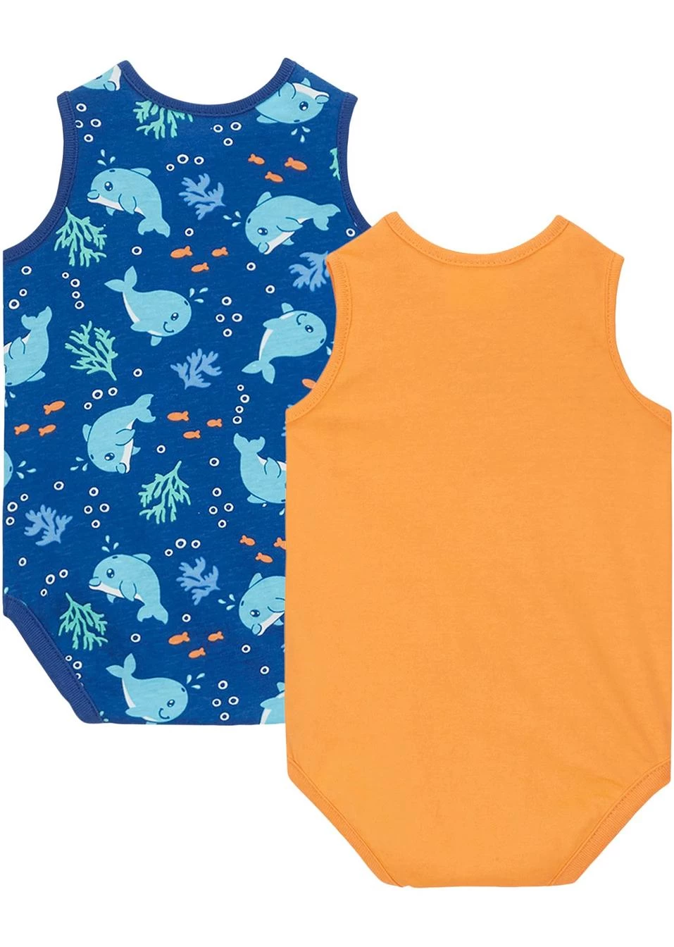 Lot De 2 Bodies Bébé Sans Manches En Coton 4 Lot De 2 Bodies Bébé Sans Manches En Coton – Image 2